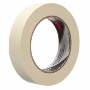3M General Use Masking Tape 201+, Tan, 24 mm x 55 m, 4.4 mil, 36 Roll/Case